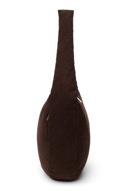 Rib Puffy Cross Body Bag | Dark Brown
