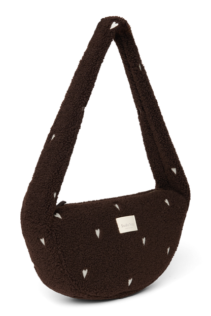 Teddy Mini Cross Body Bag | Chocolate Hearts