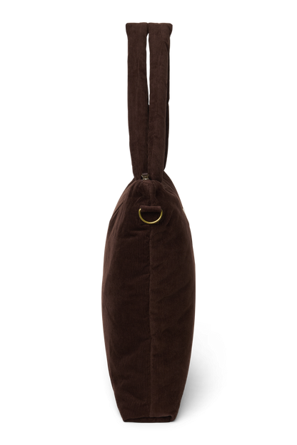 Rib Puffy Diaper Bag | Dark Brown