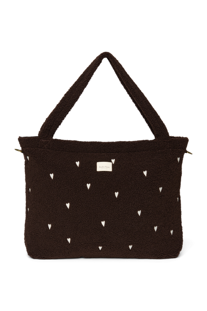 Teddy Diaper Bag | Chocolate Hearts