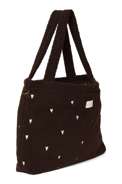 Teddy Diaper Bag | Chocolate Hearts