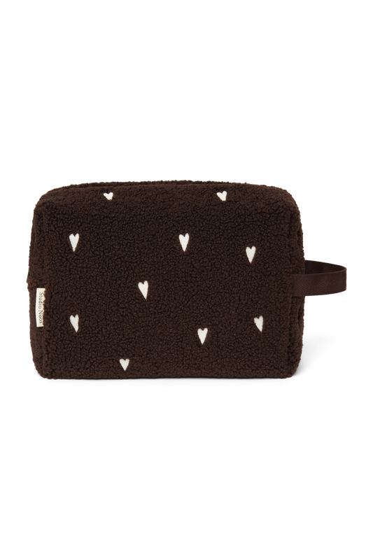 Teddy Toiletry Bag | Chocolate Hearts