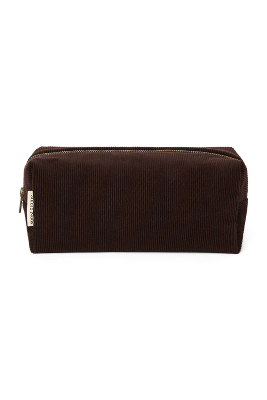 Rib Puffy Pouch | Dark Brown