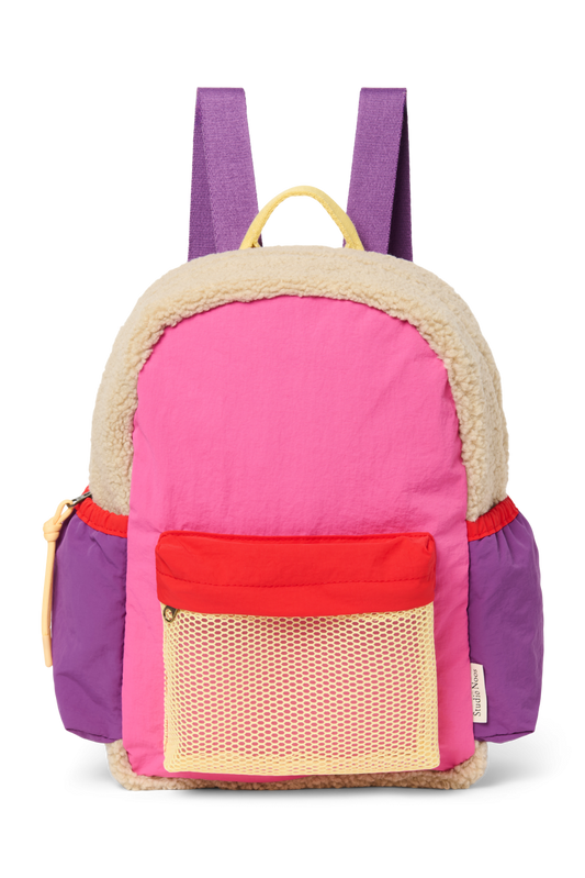 Patchwork Midi Backpack | Bright Pink
