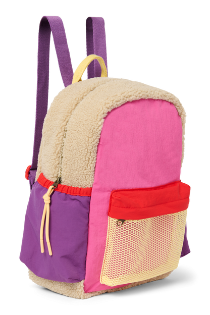 Patchwork Midi Backpack | Bright Pink