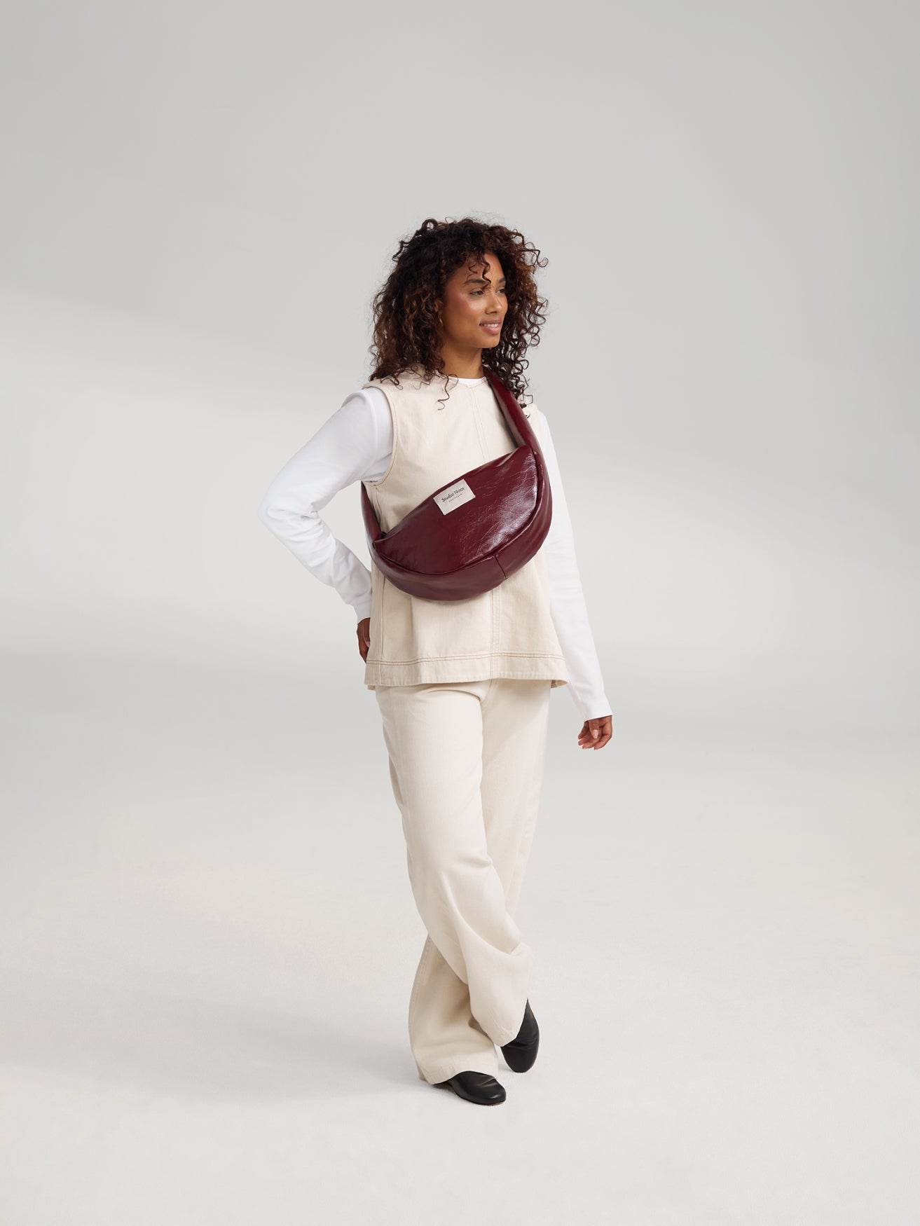 Vegan Leather Mini Cross Body Bag | Burgundy