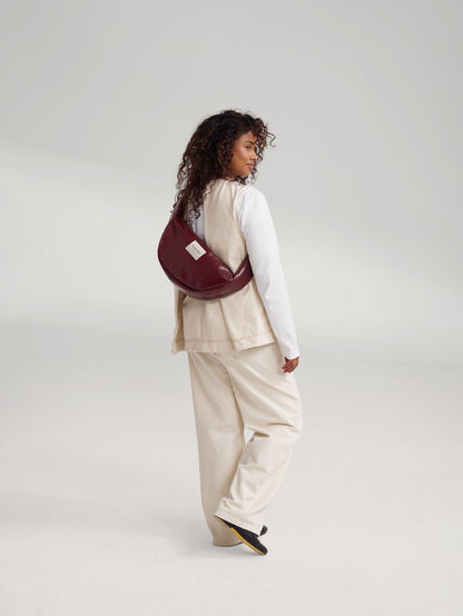 Vegan Leather Mini Cross Body Bag | Burgundy
