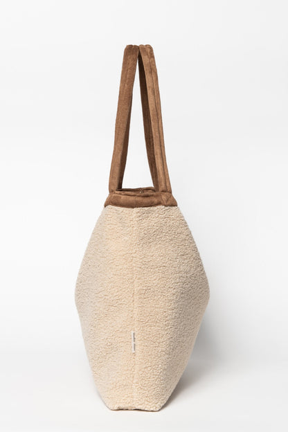 Teddy Lammy Mom Bag | Ecru