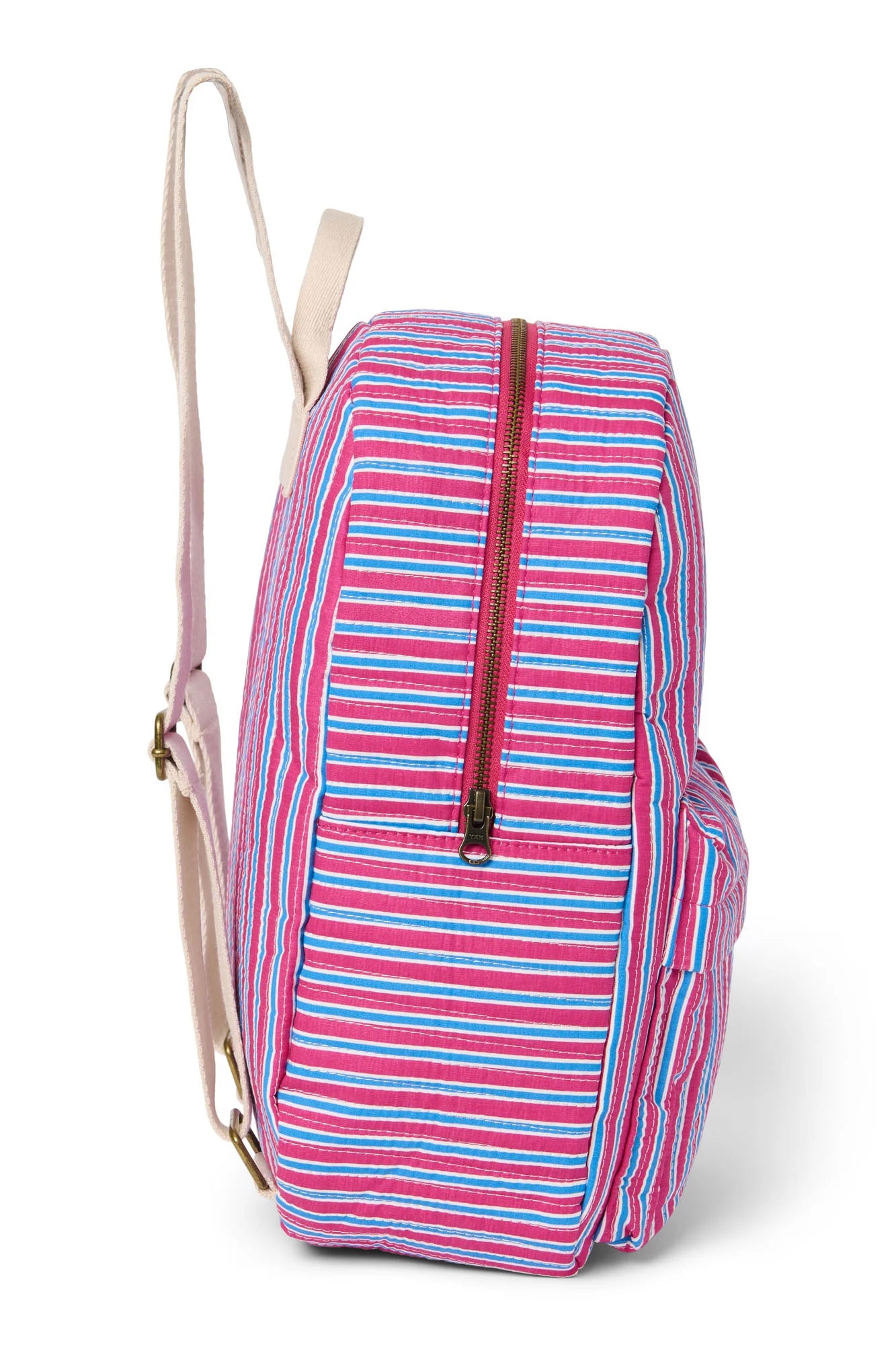 Poplin Striped Midi Backpack | Butter Yellow