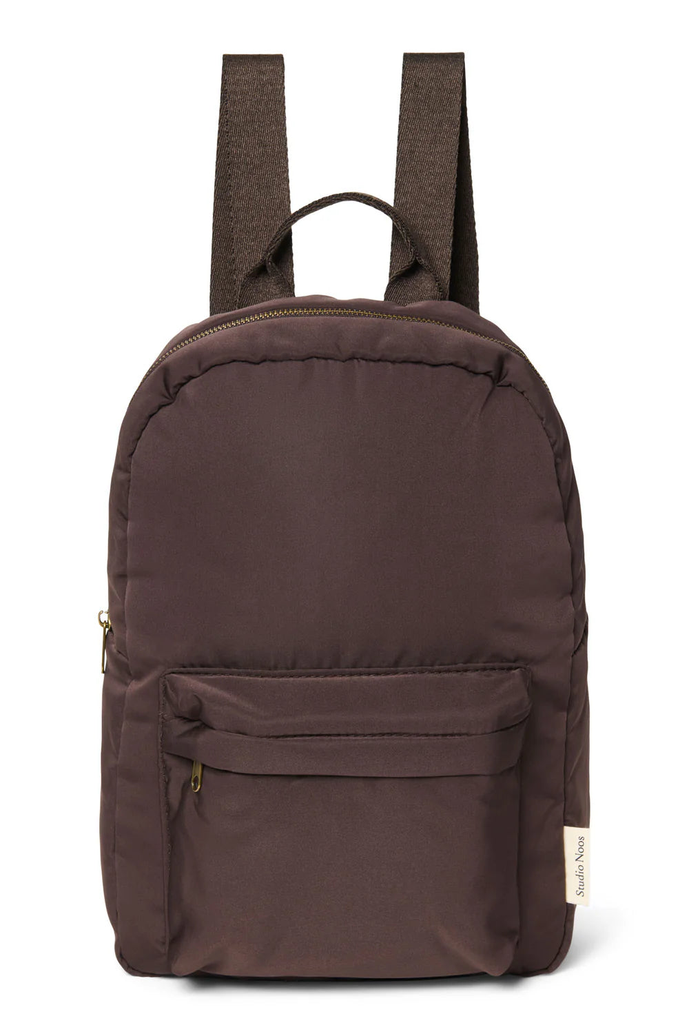 Brown Puffy Midi Backpack