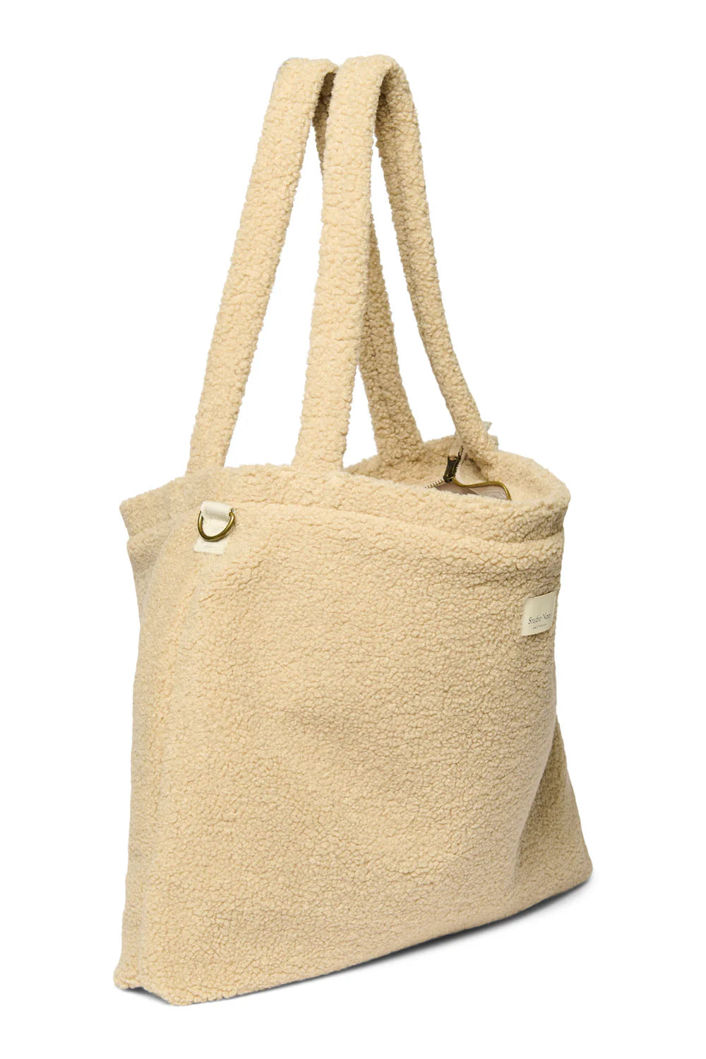 Ecru Hearts Teddy Diaper Bag