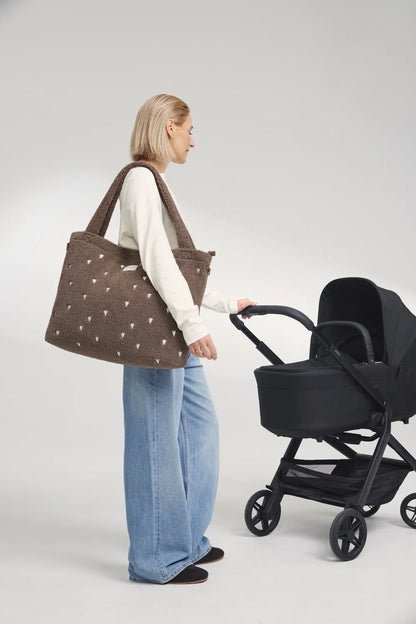Ecru Hearts Teddy Diaper Bag