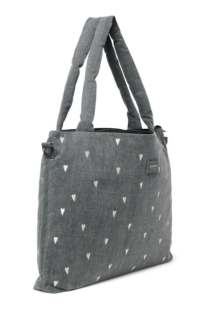 Grey Denim Diaper Bag