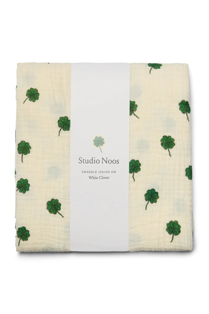 Purple Clover Swaddle Print Large