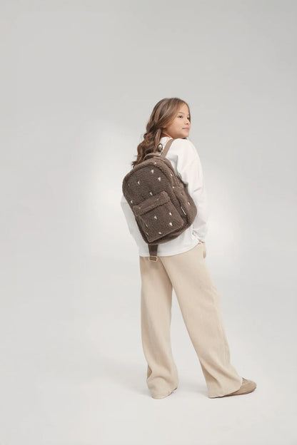 Brown Hearts Teddy Midi Backpack