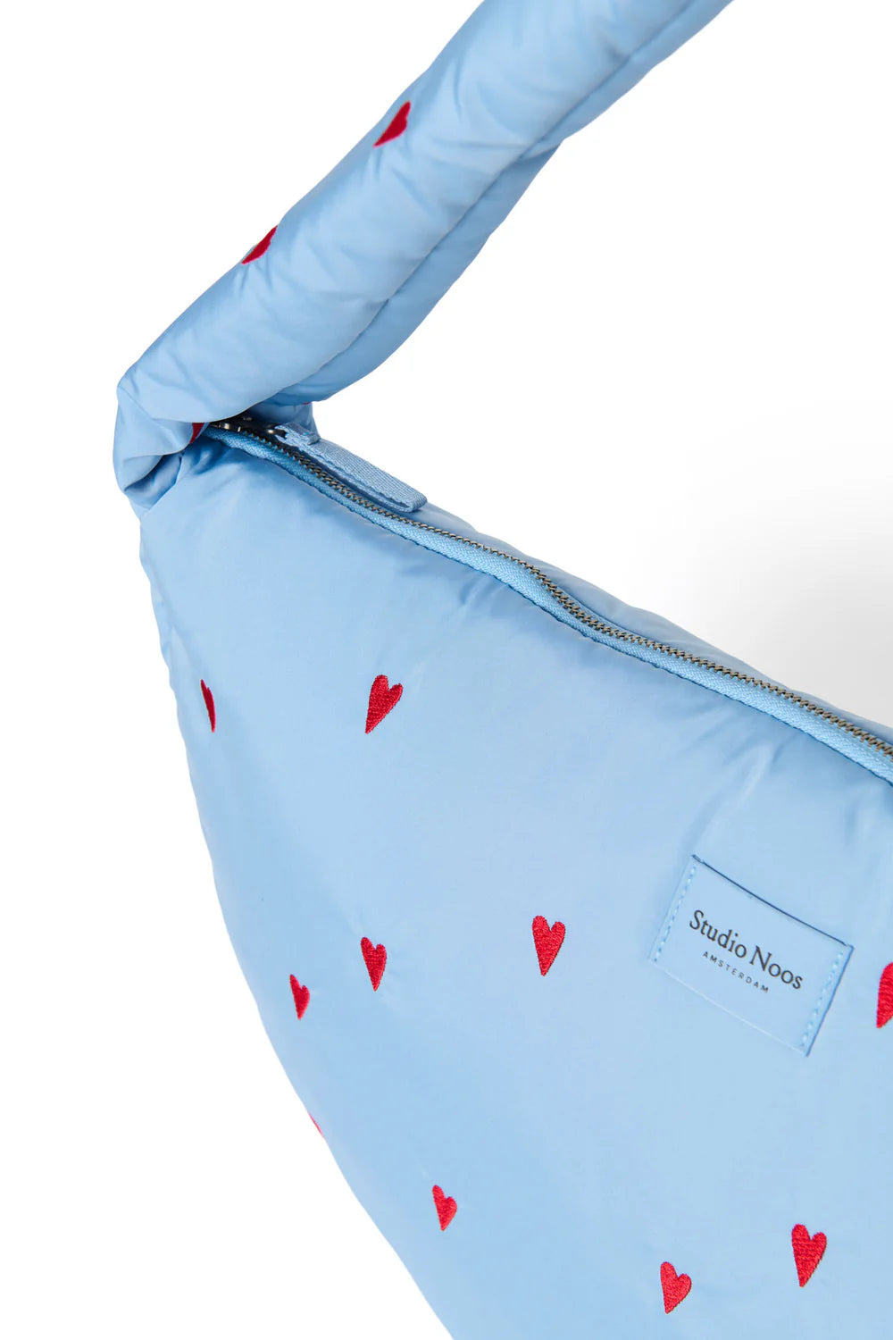 Purple Hearts Puffy Cross Body Bag