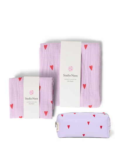 Newborn Essential Gift Set - Purple Hearts