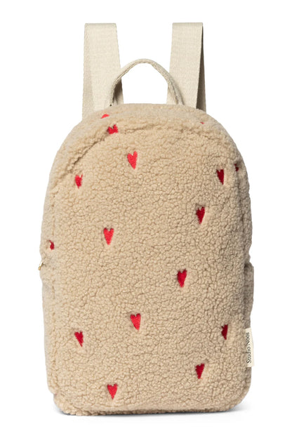 Brown Hearts Teddy Mini Backpack