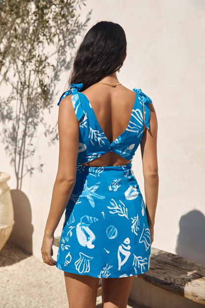 Slowing Down Minikleid Blau
