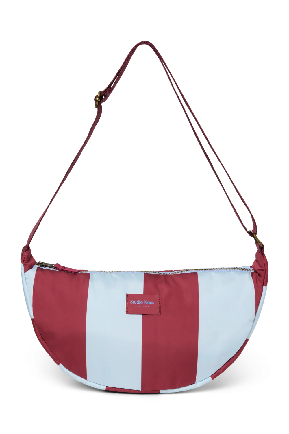 Bordeaux/Light Blue Bold Stripe Adult Fanny Pack