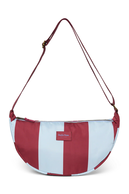 Bordeaux/Light Blue Bold Stripe Adult Fanny Pack