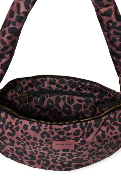 Red Leopard Puffy Mini Cross Body Bag