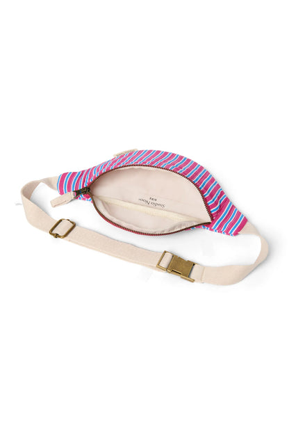 Poplin Striped Mini Fanny Pack | Butter Yellow