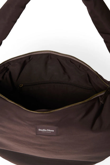 Brown Puffy Cross Body Bag