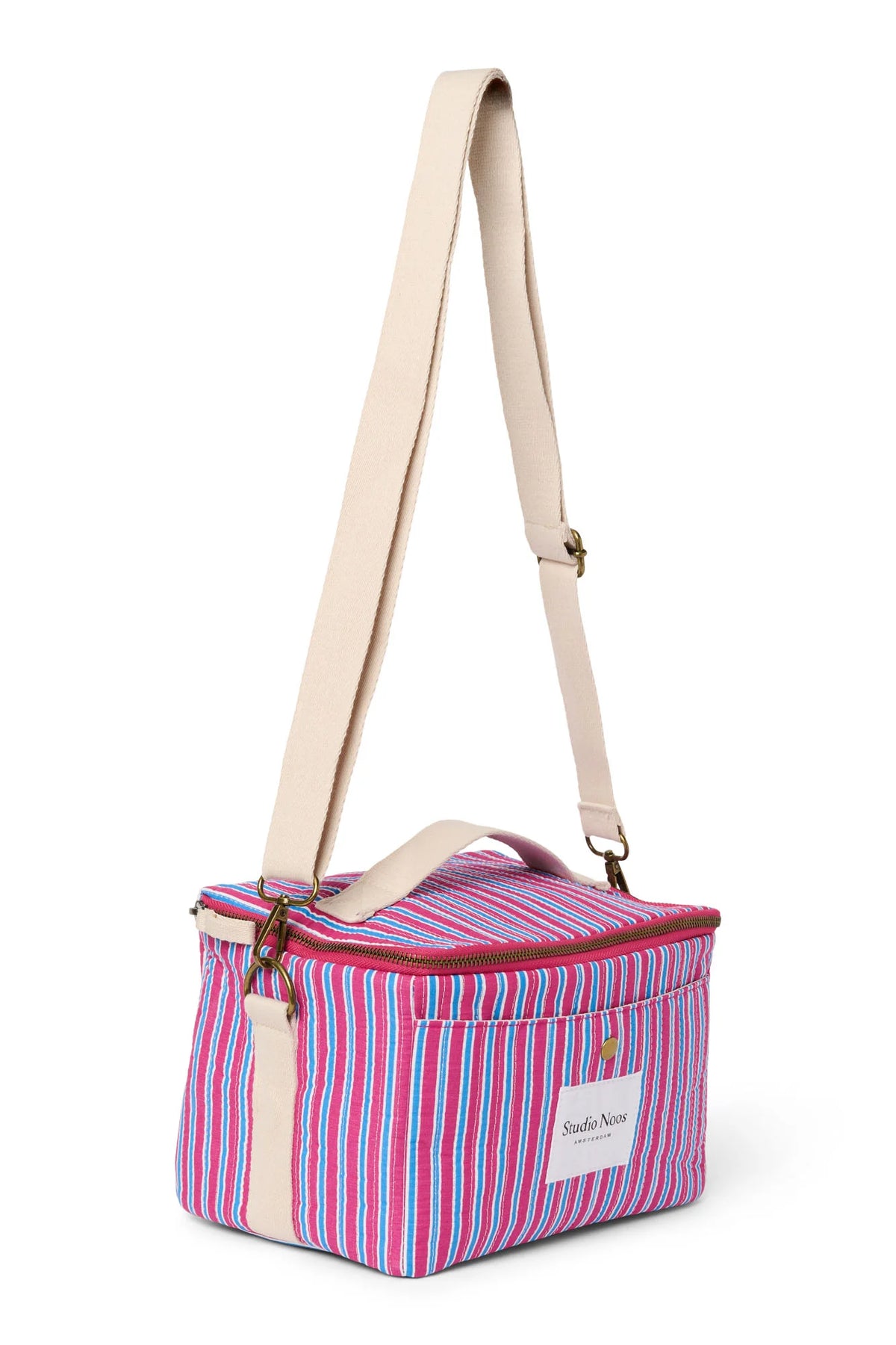 Poplin Striped Cooler Bag | Butter Yellow