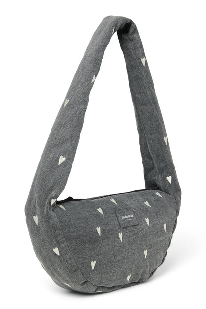 Grey Denim Mini Cross Body Bag