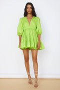 HELLO MOLLY Sweetest Treat Mini Dress Lime