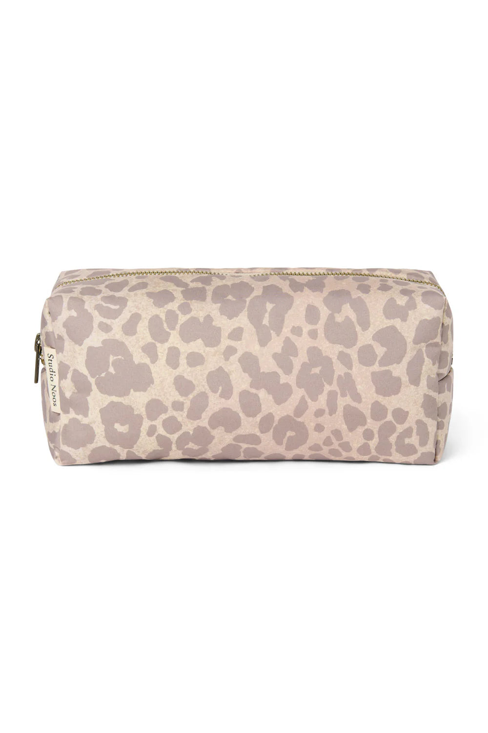 Beige Leopard Puffy Pouch