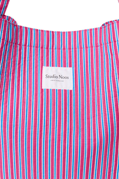 Poplin Striped Mom Bag | Butter Yellow