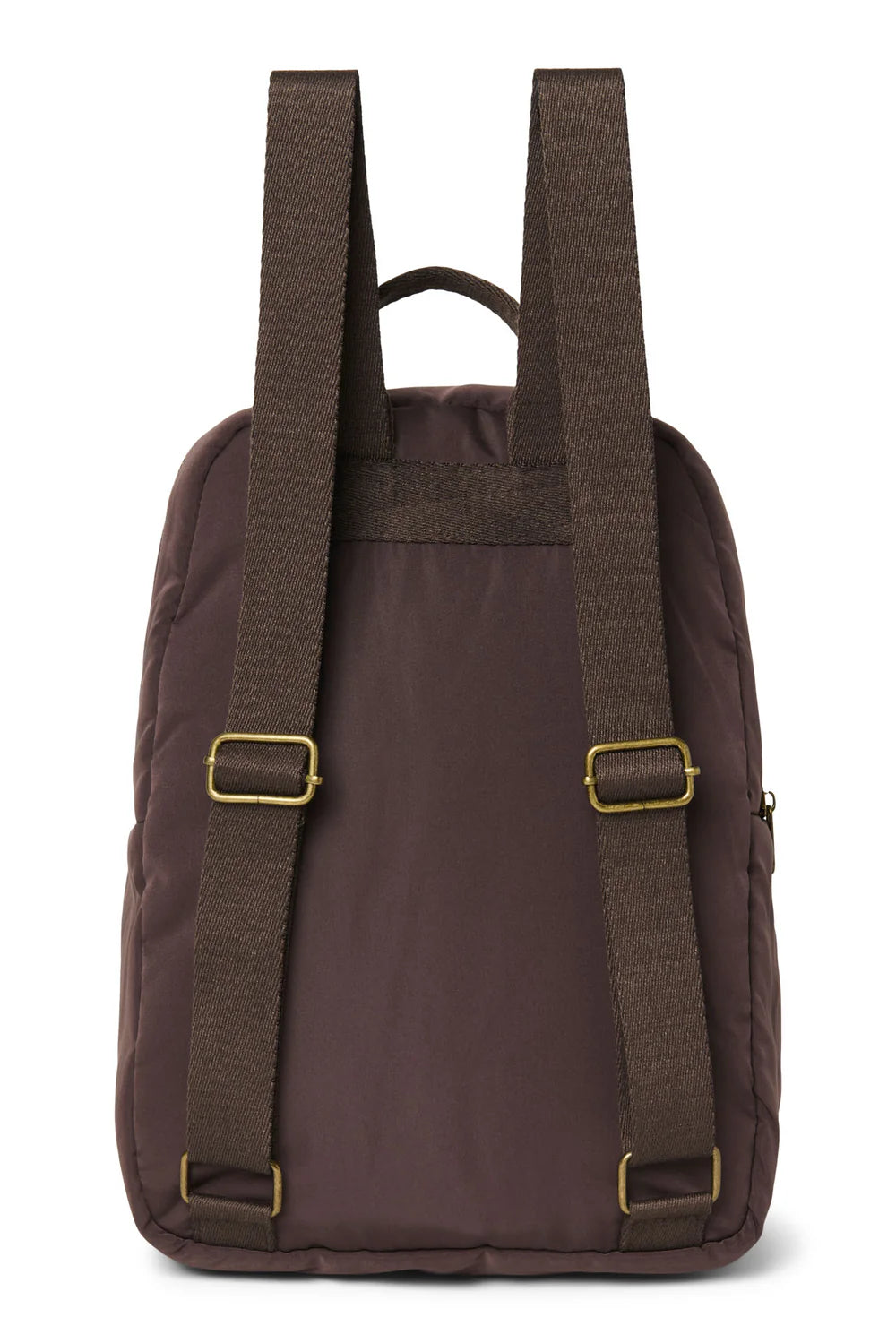 Brown Hearts Puffy Midi Backpack