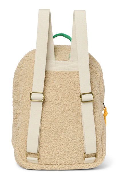 Ecru/Cobalt Teddy Midi Backpack