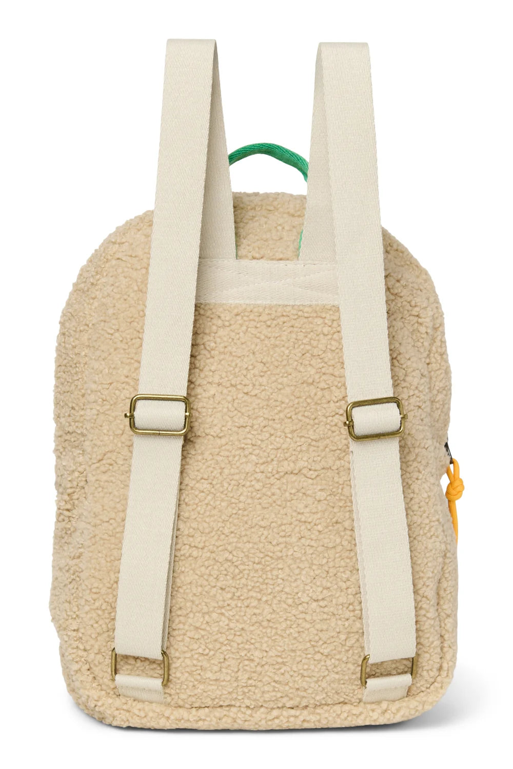 Ecru/Purple Teddy Midi Backpack