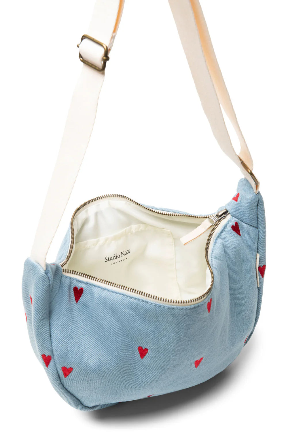 Blue Hearts Denim Adult Fanny Pack