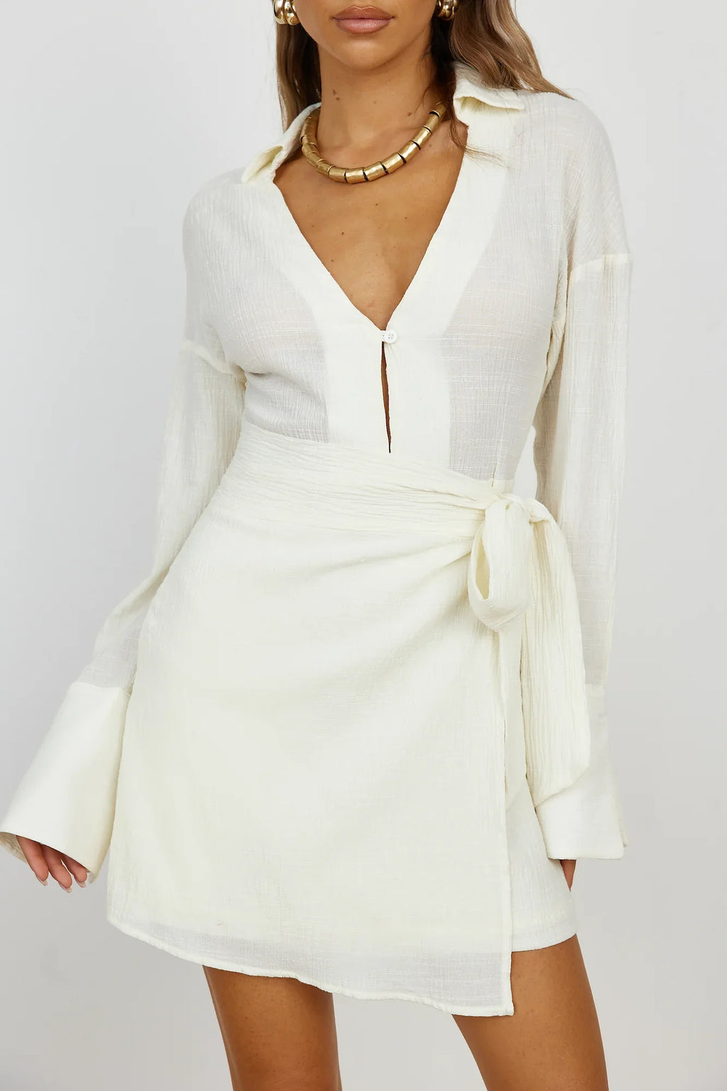 Springtime Blossom Dress Beige