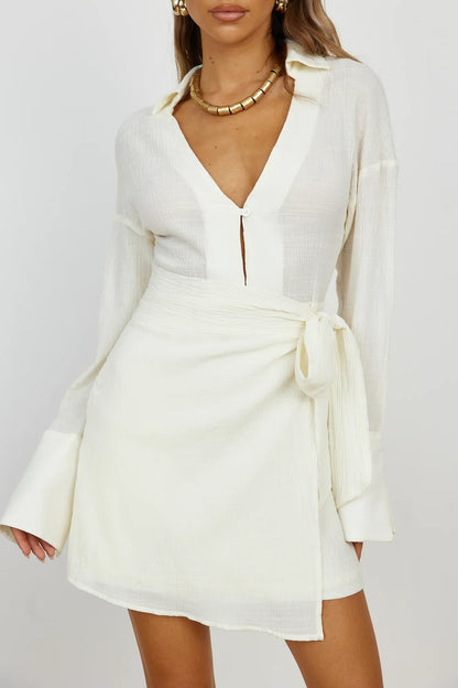 Frühlingsblütenkleid Beige