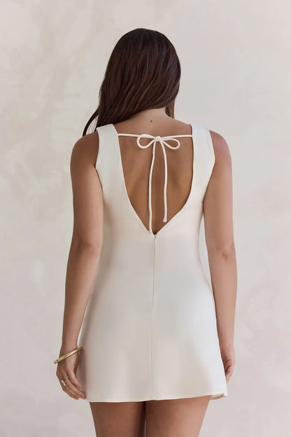 Amina Mini-Kleid Beige
