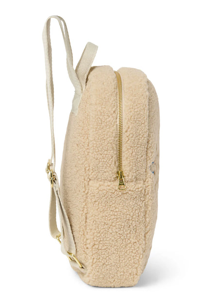 Ecru Flower Heart Teddy Mini Backpack