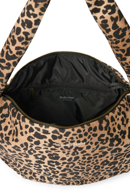 Green Leopard Cotton Cross Body Bag