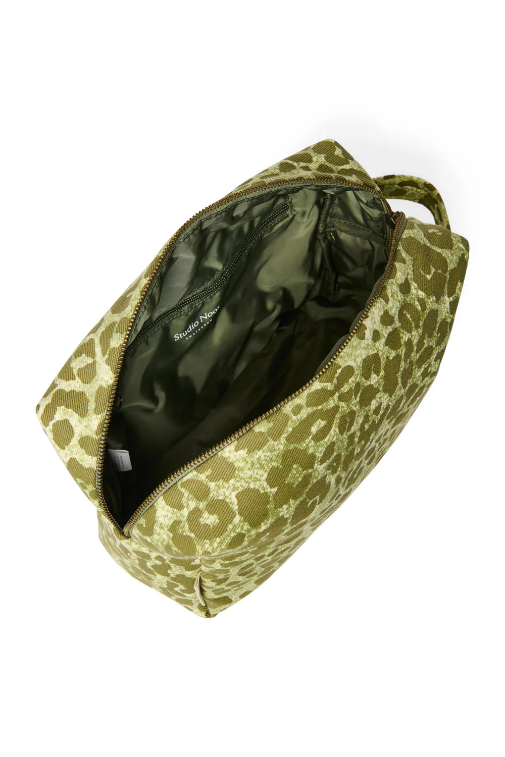 Green Leopard Cotton Toiletry back