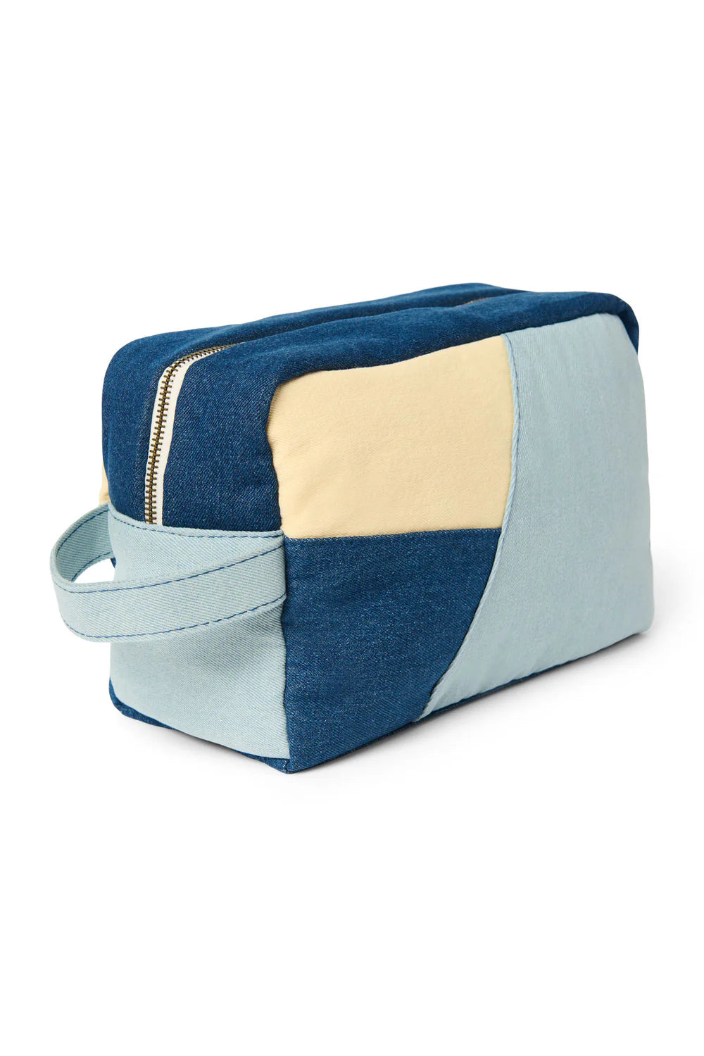 Denim Patchwork Toiletry Bag
