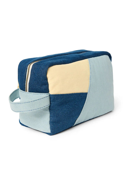 Denim Patchwork Toiletry Bag