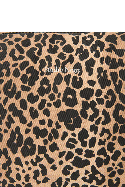 Brown Leopard Cotton Diaper Bag