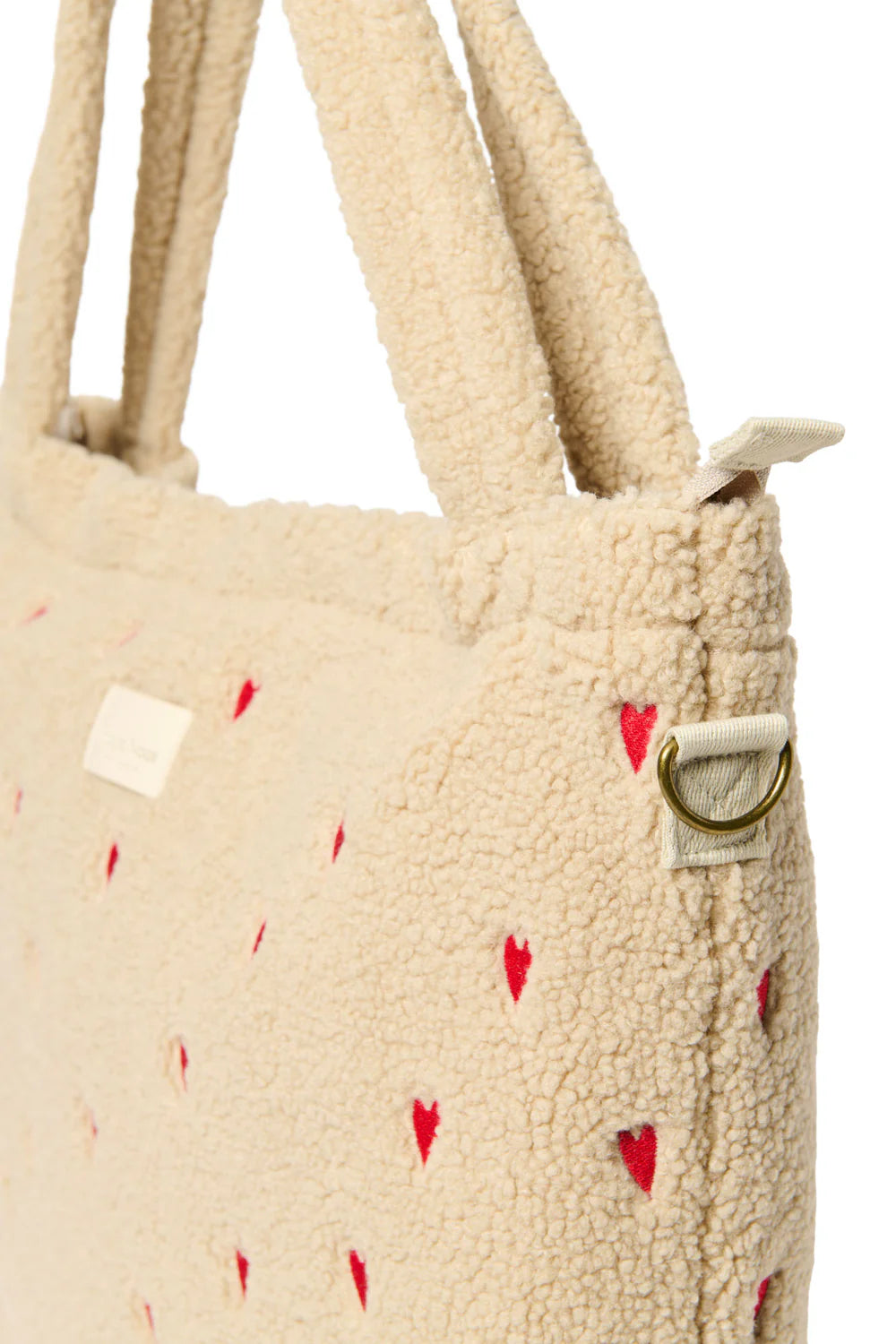 Brown Hearts Teddy Diaper Bag