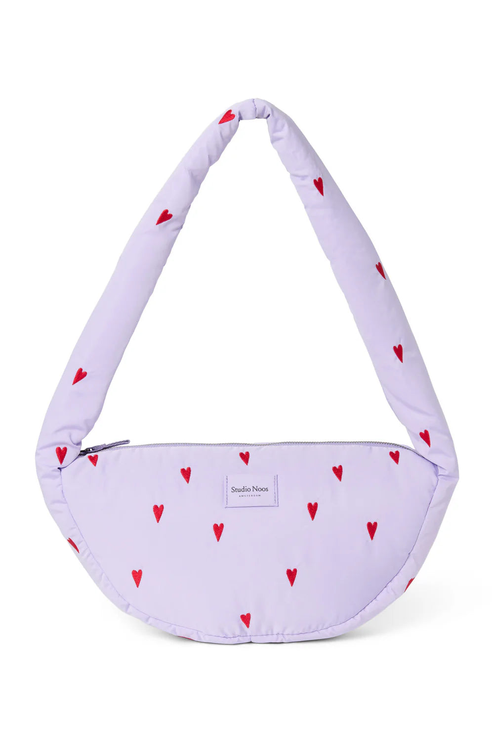 Purple Hearts Puffy Mini Cross Body Bag