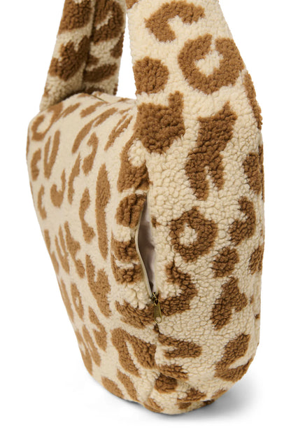 Leopard Teddy Cross Body Bag
