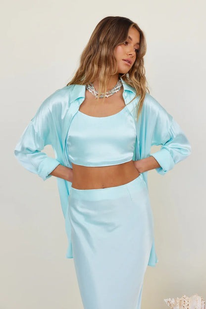 SNDYS Mystic Hemdblusenkleid Sky